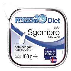 Forza10 Solo Diet drėgnas maistas suaugusiems katėms su skumbre, 100 g