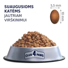 CLUB 4 PAWS Premium maistas suaugusioms katėms, jautriam virškinimui 14 kg — 2 nuotrauka