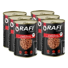 RAFI Cat Gabalėliai su jautiena padaže – skardinė 6x415 g