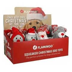 Flamingo dog toy Christmas Redda Several versions — 2 nuotrauka