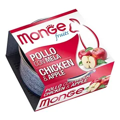 Monge Fruits Chicken & Apple papildomas maistas suaugusioms katėms su vištiena ir obuoliais, 80 g