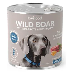 Lovi Food Wild Boar su morkomis - drėgnas šunų maistas su šerniena, morkomis ir rozmarinais, 12x 400g — 5 nuotrauka