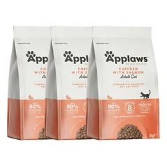 APPLAWS Cat Adult Chicken with Extra Salmon 6 kg (3x2 kg) vištiena su lašiša katėms