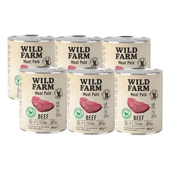 WILD FARM Pate Beef 6x800g ėdalas šunims be glitimo