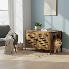 Kačių namelis Relaxdays 10052206_8208, 2 durys, 80 × 50,5 × 45 cm — 2 nuotrauka