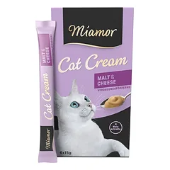 MIAMOR Cat Kreminė salyklo pasta su sūriu 6 x 15 ml