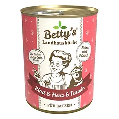 Betty's Landhausküche jautiena ir širdelės, drėgnas maistas katėms, Jautiena ir širdys 6 x 400g — 2 nuotrauka