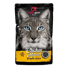 alpha spirit Cat Pouch Mousse 24 x 85 g, drėgnas maistas katėms, Lašiša — 3 nuotrauka