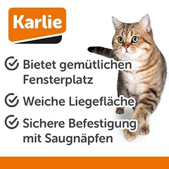 Karlie langų gultas katėms Willo, L 54 x B 32 x H 55 cm — 3 nuotrauka