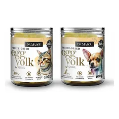 Dr Malou Cat and Dog liofilizuoti putpelių kiaušinių tryniai, skanėstai šunims ir katėms 100 g — 5 nuotrauka