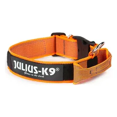 Julius K9 Color&Gray antkaklis su rankena - šuns antkaklis su rankena ir saugos užraktu, Neonowy żółty / 40mm — 3 nuotrauka