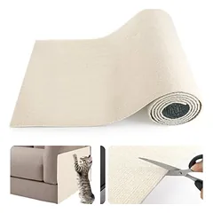 FurryFusion savaime limpantis draskymo kilimėlis katėms 30 cm x 100 cm, Šviesiai pilka — 2 nuotrauka