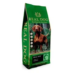 Real Dog SP pašaras suaugusiems mažų veislių šunims, su ėriena, ryžiais ir tapijoka 12 kg