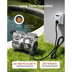 Tvenkinio aeratorius VEVOR OLF400D-140FF-WA, 5,2 CFM, 590 W — 5 nuotrauka
