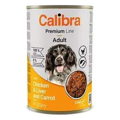 Calibra Dog Can Chicken & Liver drėgnas maistas šunims, 1,24 kg