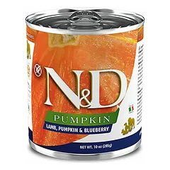 Farmina N&D Dog Pumpkin Adult su ėriena, moliūgu ir mėlynėmis, drėgnas maistas šunims 285 g