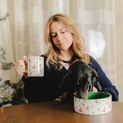 TIAKI puodelio ir dubenėlio rinkinys „Funny Winter Dogs“, Dideliems 26–45 kg — 4 nuotrauka