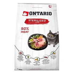 Ontario visavertis pašaras sterilizuotoms katėms Cat Sterilised Lamb, 2 kg — 3 nuotrauka