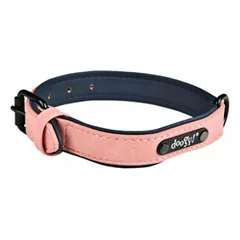 Doogy Simili Sweet - dirbtinės odos antkaklis šunims, - Ilgis:, Różowa / 35cm — 2 nuotrauka