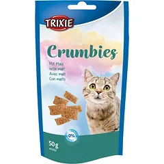 Trixie Crumbies With Malt papildomas maistas katėms plaukų kamuoliukams pašalinti, 50 g
