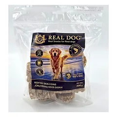 RDF-3003 REAL DOG SNACKS Jūrų ešerių odos diskai 200g — 2 nuotrauka