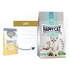 Happy Cat visavertis pašaras suaugusioms linkusioms tukti katėms Sensitive Light, 300 g