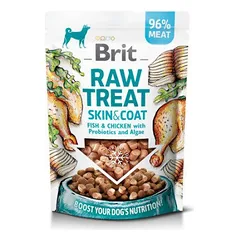 Brit Dog Raw freeze-dried Skin&Coat Fish&Chicken skanėstai šunims, 40 g