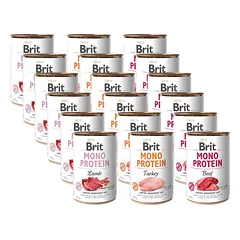 BRIT MONO PROTEIN Mišrių skonių 18x400g