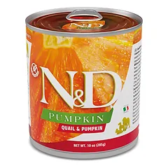 Farmina N&D Dog Pumpkin All Breeds su putpelėmis ir moliūgu, drėgnas maistas šunims 285 g parduotuvėje ramiosblusos.lt