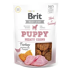 Brit Jerky Puppy Turkey Meaty Coins skanėstas