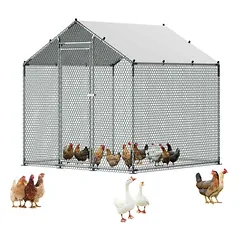 Metalinis vištidės karkasas VEVOR JD222, su PE stogeliu, 2 × 2 × 2 m