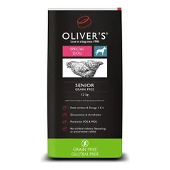 Oliver's Senior Dog Grain Free begrūdis sausas maistas šunims - Pet24