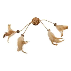 Beeztees Katzenspielzeug Catnip/Matatabi Ball mit Federn Tipy braun