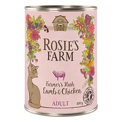 Rosie's Farm Adult drėgnas maistas katėms, ekonominė pakuotė 12 x 400 g, Mix Paket (3 Sorten) — 2 nuotrauka