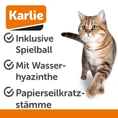 Karlie draskyklė Wasserhyazinthe Sombra XS, schwarz / natur — 3 nuotrauka