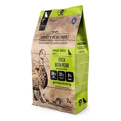 COUNTRY OF ANIMALS Dog Duck with Pear M 2 kg antis su kriaušėmis, sausas maistas šunims