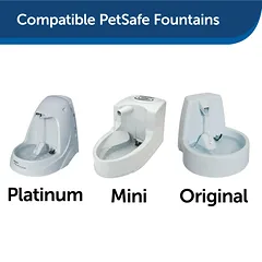 PetSafe Drinkwell Premium filtrai 3 vnt. - atsarginiai anglies filtrai fontanams, suderinami su Mini, Original ir Platinum modeliais, Charcoal / 3szt — 2 nuotrauka