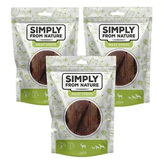 SIMPLY FROM NATURE Meat Strips Mėsinės elnio juostelės šunims 3x80 g