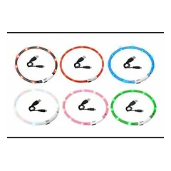 Flamingo LED collar VISIO ORANGE 70 cm — 3 nuotrauka