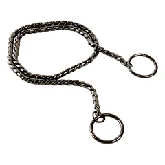Show Tech Snake Chain Anthracite - elegantiška antracito spalvos parodų grandinėlė, metalinė