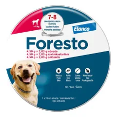 Foresto antkaklis šunims sveriantiems daugiau nei 8 kg