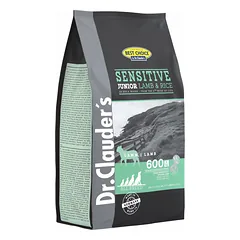 DR. CLAUDER'S SENSITIVE JUNIOR sausas maistas jauniems šunims su ėriena ir ryžiais 4kg