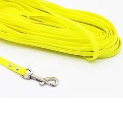 Heim BioThane® paieškos pavadėlis, neoninis geltonas, 20 m ilgio, 13 mm pločio — 3 nuotrauka