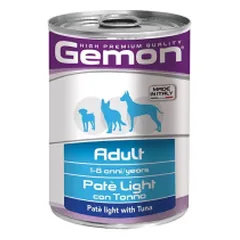 Gemon Dog All Breeds Mature paštetas Light su tunu, drėgnas maistas šunims 400 g parduotuvėje petreon.lt