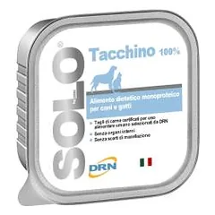 DRN Solo Tacchino monoproteininis drėgnas maistas šunims ir katėms su kalakutiena, 100 g