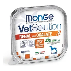 MONGE VetSolution šlapias maistas šunims, inkstams/oksalatams, 12×150 g