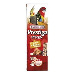 Versele Prestige Sticks Großsittiche mit Nüssen & Rosinentopping