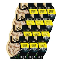 SHEBA Filets šlapias kačių maistas su vištiena padaže 12x60 g
