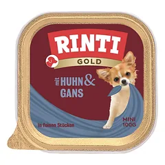 RINTI Gold Chicken&Goose Vištienos ir žąsienos mini indelis 100 g nuotrauka
