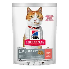 Hill's Science Plan Cat Adult Sterilised 1-6 su lašiša, sausas maistas katėms 300 g